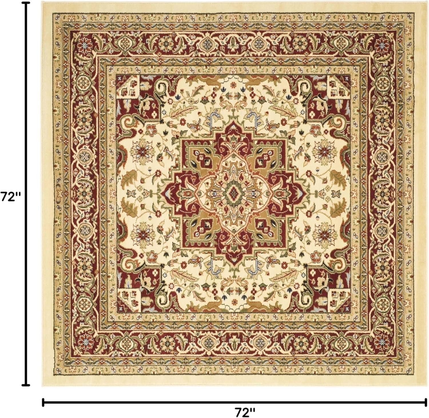 image:imageSAFAVIEH Lyndhurst Collection Area Rug 8 x 11 Ivory amp Red Traditional Oriental Design NonShedding amp Easy Care Ideal for High Traffic Areas in Living Room Bedroom LNH330AIvoryRed