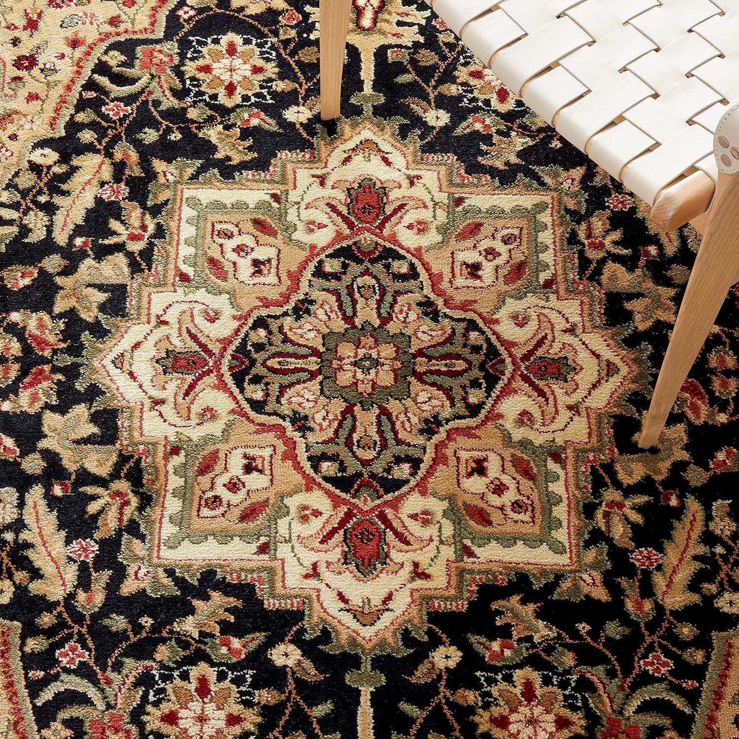 image:imageSAFAVIEH Lyndhurst Collection Area Rug 8 x 11 Ivory amp Red Traditional Oriental Design NonShedding amp Easy Care Ideal for High Traffic Areas in Living Room Bedroom LNH330ABlackBeige