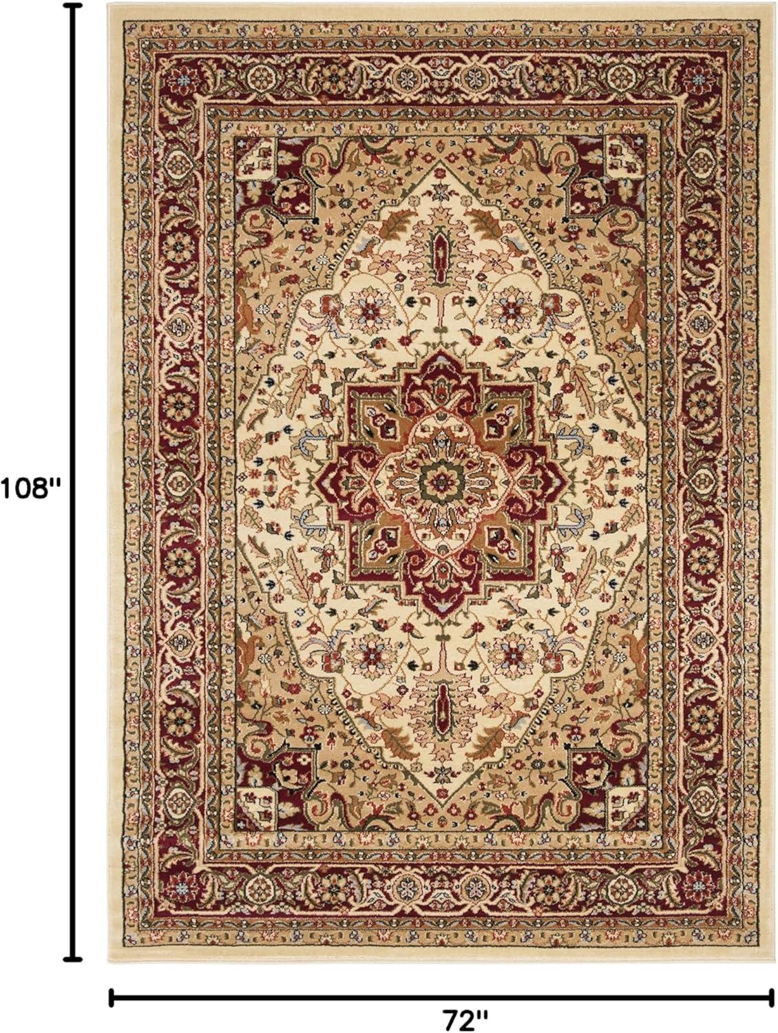 image:imageSAFAVIEH Lyndhurst Collection Area Rug 8 x 11 Ivory amp Red Traditional Oriental Design NonShedding amp Easy Care Ideal for High Traffic Areas in Living Room Bedroom LNH330AIvoryRed