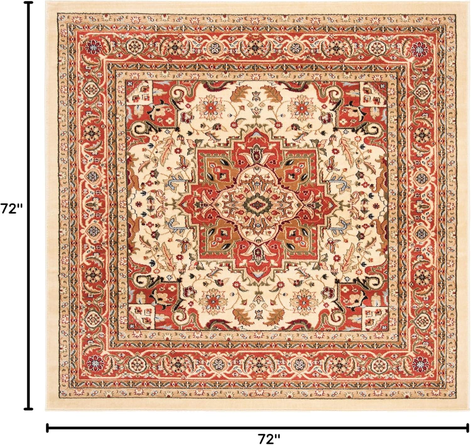 image:imageSAFAVIEH Lyndhurst Collection Area Rug 8 x 11 Ivory amp Red Traditional Oriental Design NonShedding amp Easy Care Ideal for High Traffic Areas in Living Room Bedroom LNH330AIvoryRust