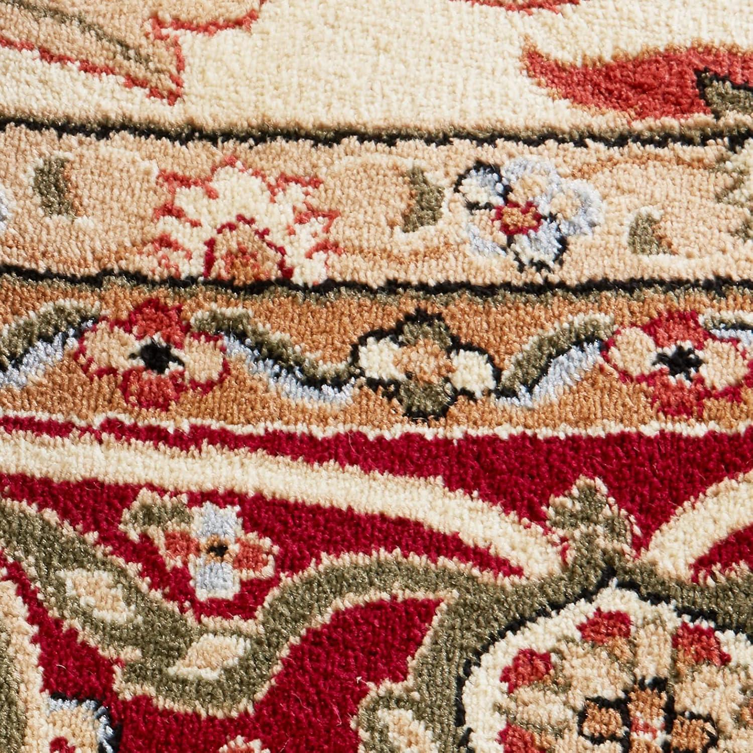 image:imageSAFAVIEH Lyndhurst Collection Area Rug 8 x 11 Ivory amp Red Traditional Oriental Design NonShedding amp Easy Care Ideal for High Traffic Areas in Living Room Bedroom LNH330AIvoryRed