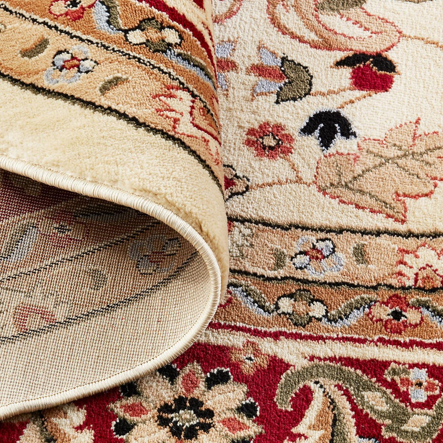 image:imageSAFAVIEH Lyndhurst Collection Area Rug 8 x 11 Ivory amp Red Traditional Oriental Design NonShedding amp Easy Care Ideal for High Traffic Areas in Living Room Bedroom LNH330AIvoryRed