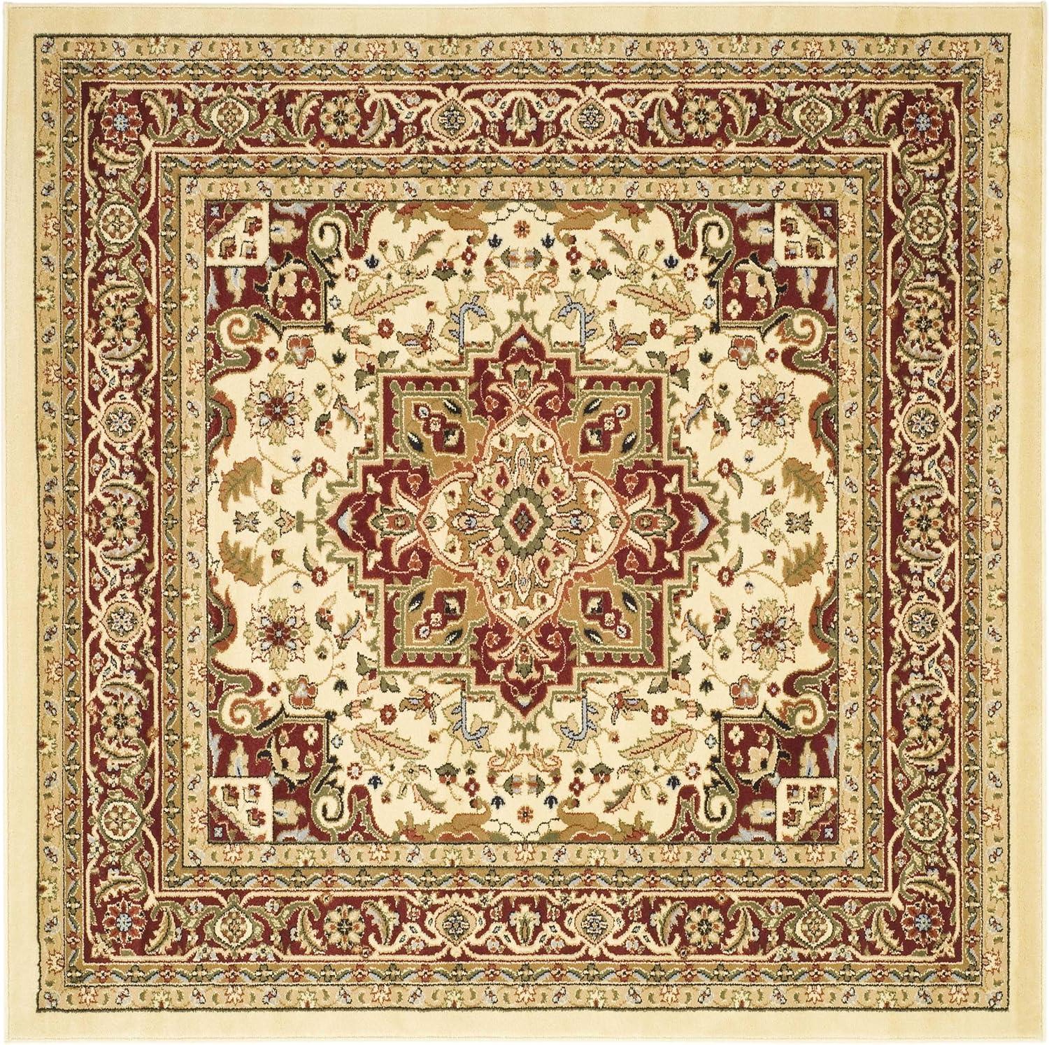 image:imageSAFAVIEH Lyndhurst Collection Area Rug 8 x 11 Ivory amp Red Traditional Oriental Design NonShedding amp Easy Care Ideal for High Traffic Areas in Living Room Bedroom LNH330AIvoryRed