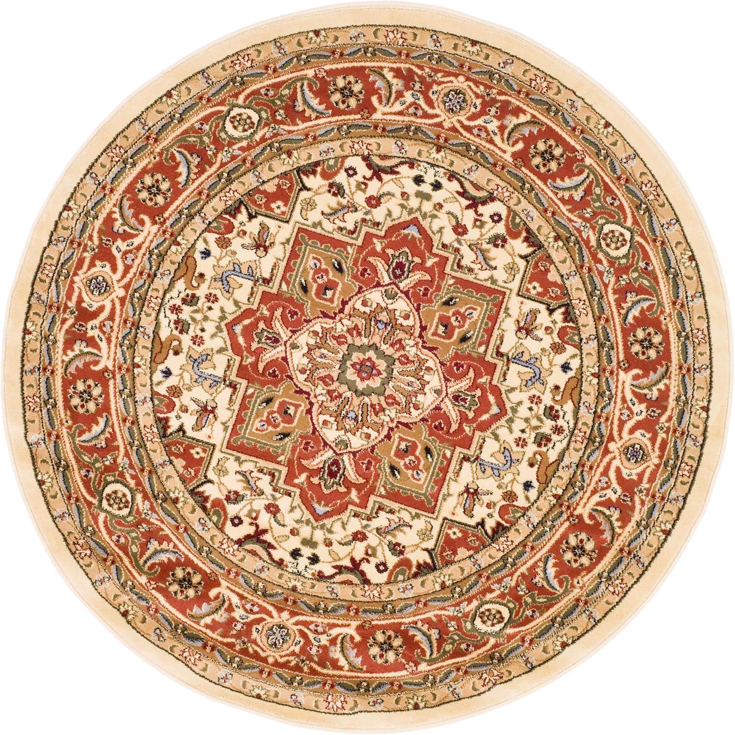 image:imageSAFAVIEH Lyndhurst Collection Area Rug 8 x 11 Ivory amp Red Traditional Oriental Design NonShedding amp Easy Care Ideal for High Traffic Areas in Living Room Bedroom LNH330AIvoryRust