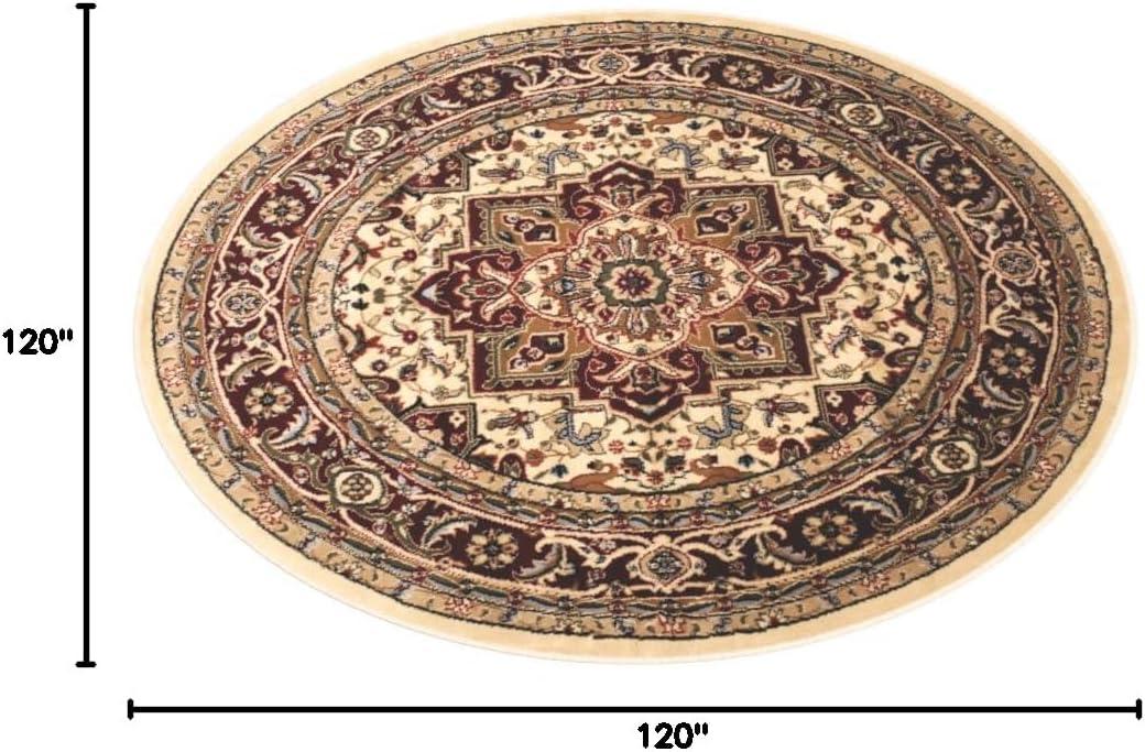 image:imageSAFAVIEH Lyndhurst Collection Area Rug 8 x 11 Ivory amp Red Traditional Oriental Design NonShedding amp Easy Care Ideal for High Traffic Areas in Living Room Bedroom LNH330AIvoryRed