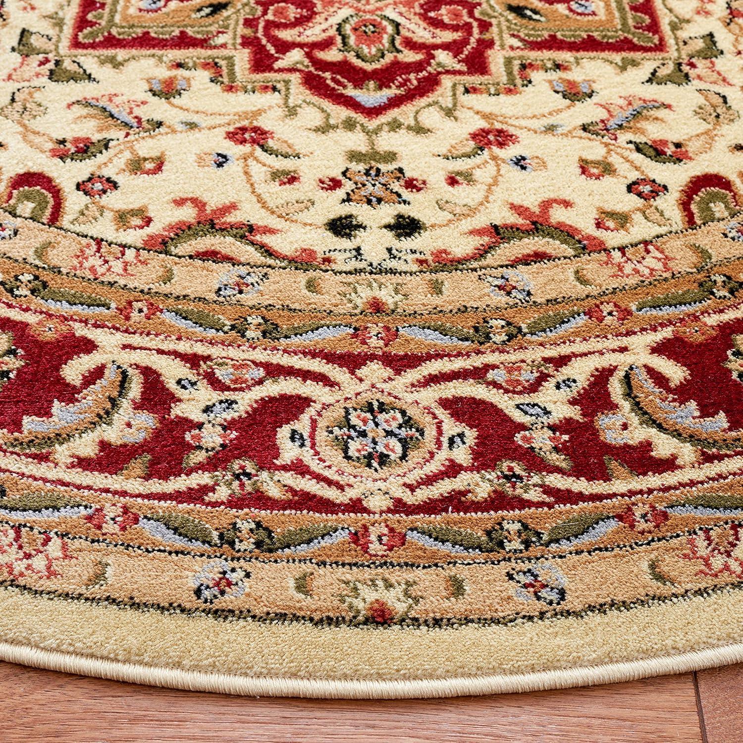 image:imageSAFAVIEH Lyndhurst Collection Area Rug 8 x 11 Ivory amp Red Traditional Oriental Design NonShedding amp Easy Care Ideal for High Traffic Areas in Living Room Bedroom LNH330AIvoryRed