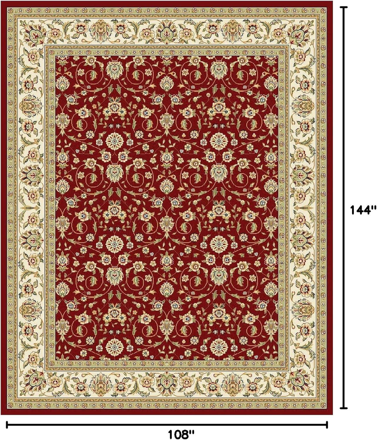 image:imageSAFAVIEH Lyndhurst Collection Area Rug 8 x 11 Red amp Ivory Traditional Oriental Design NonShedding amp Easy Care Ideal for High Traffic Areas in Living Room Bedroom LNH312ARedIvory