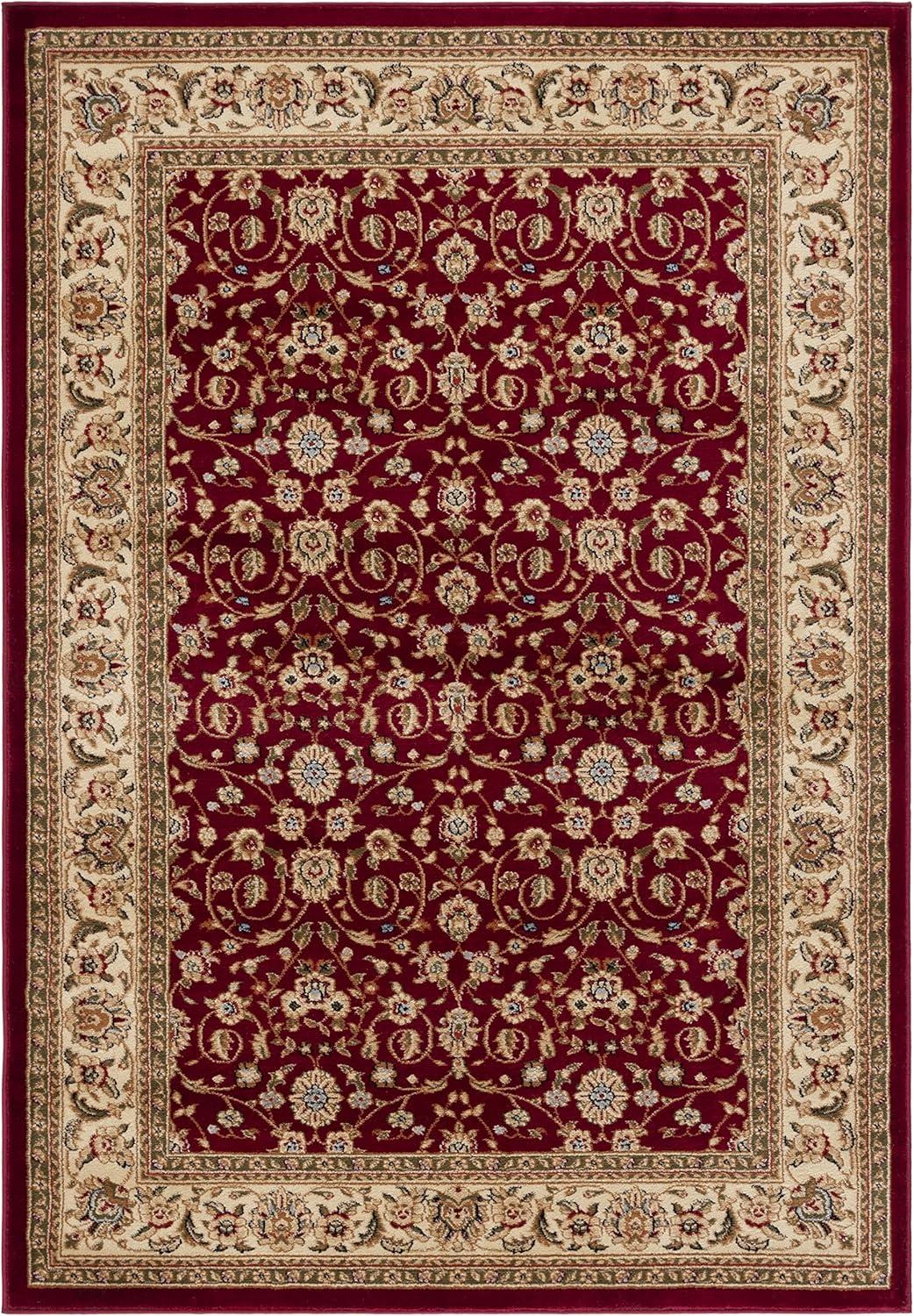 image:imageSAFAVIEH Lyndhurst Collection Area Rug 8 x 11 Red amp Ivory Traditional Oriental Design NonShedding amp Easy Care Ideal for High Traffic Areas in Living Room Bedroom LNH312ARedIvory