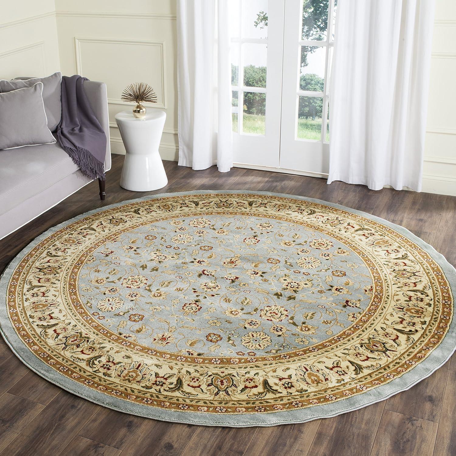 image:imageSAFAVIEH Lyndhurst Collection Area Rug 8 x 11 Red amp Ivory Traditional Oriental Design NonShedding amp Easy Care Ideal for High Traffic Areas in Living Room Bedroom LNH312ALight Blue Ivory