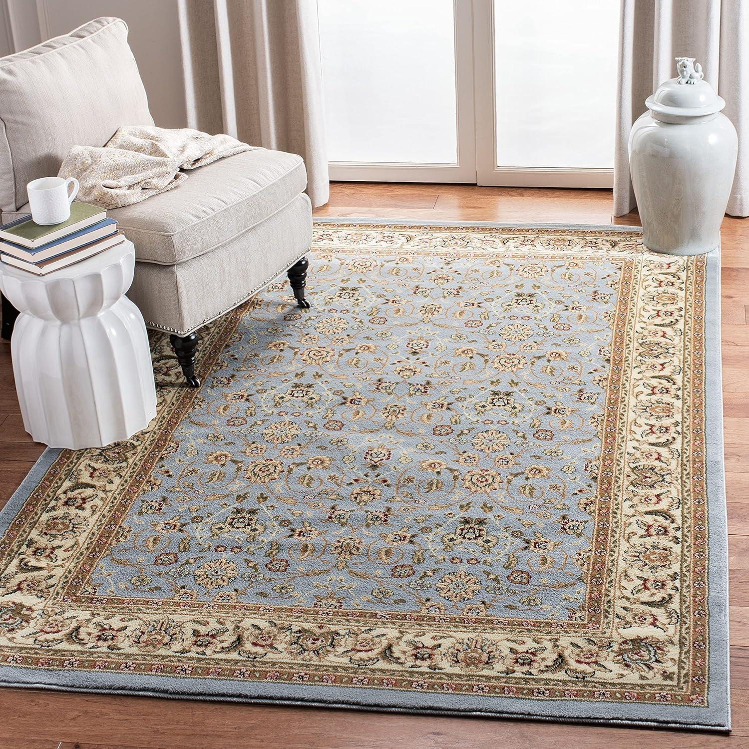 image:imageSAFAVIEH Lyndhurst Collection Area Rug 8 x 11 Red amp Ivory Traditional Oriental Design NonShedding amp Easy Care Ideal for High Traffic Areas in Living Room Bedroom LNH312ALight Blue Ivory