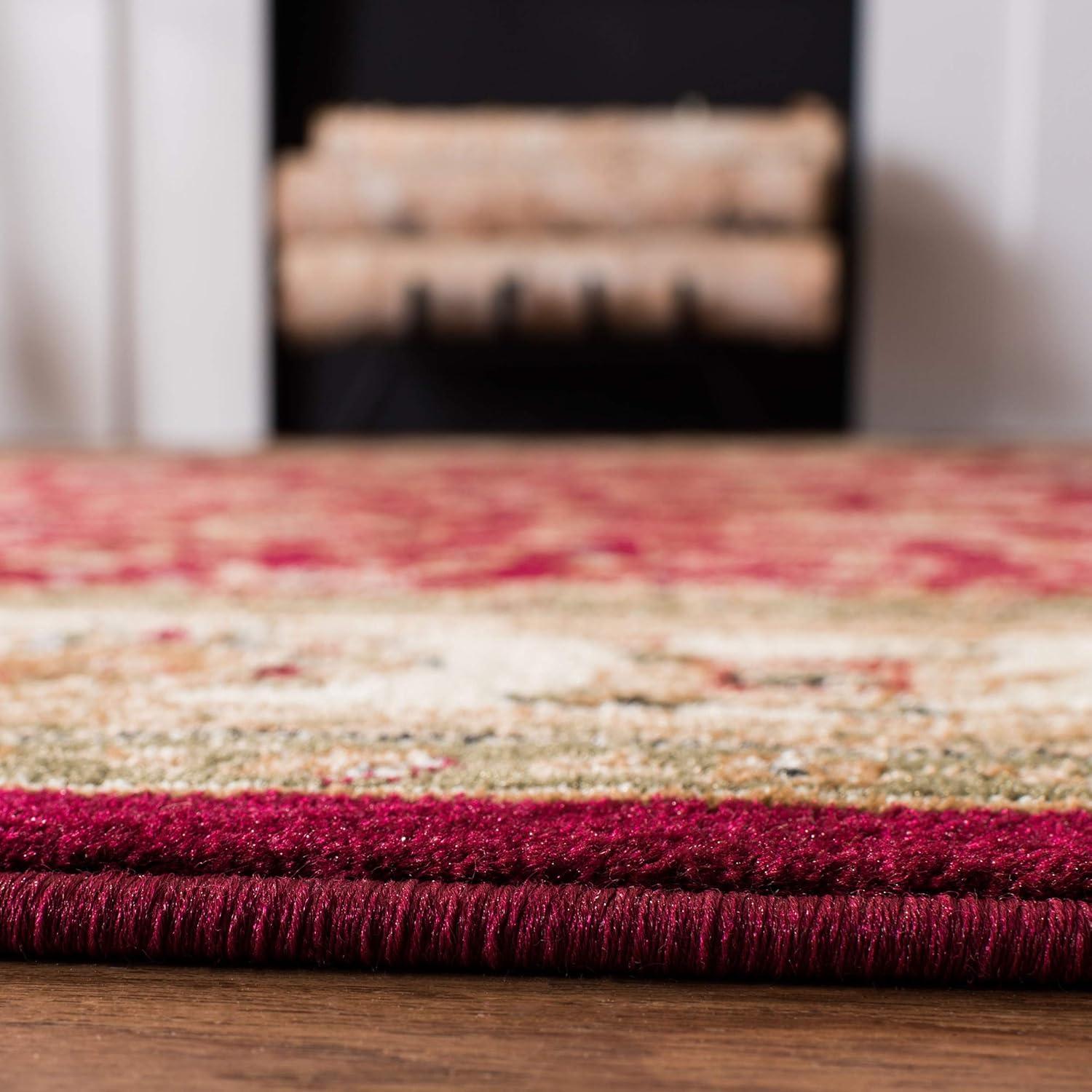 image:imageSAFAVIEH Lyndhurst Collection Area Rug 8 x 11 Red amp Ivory Traditional Oriental Design NonShedding amp Easy Care Ideal for High Traffic Areas in Living Room Bedroom LNH312ARedIvory