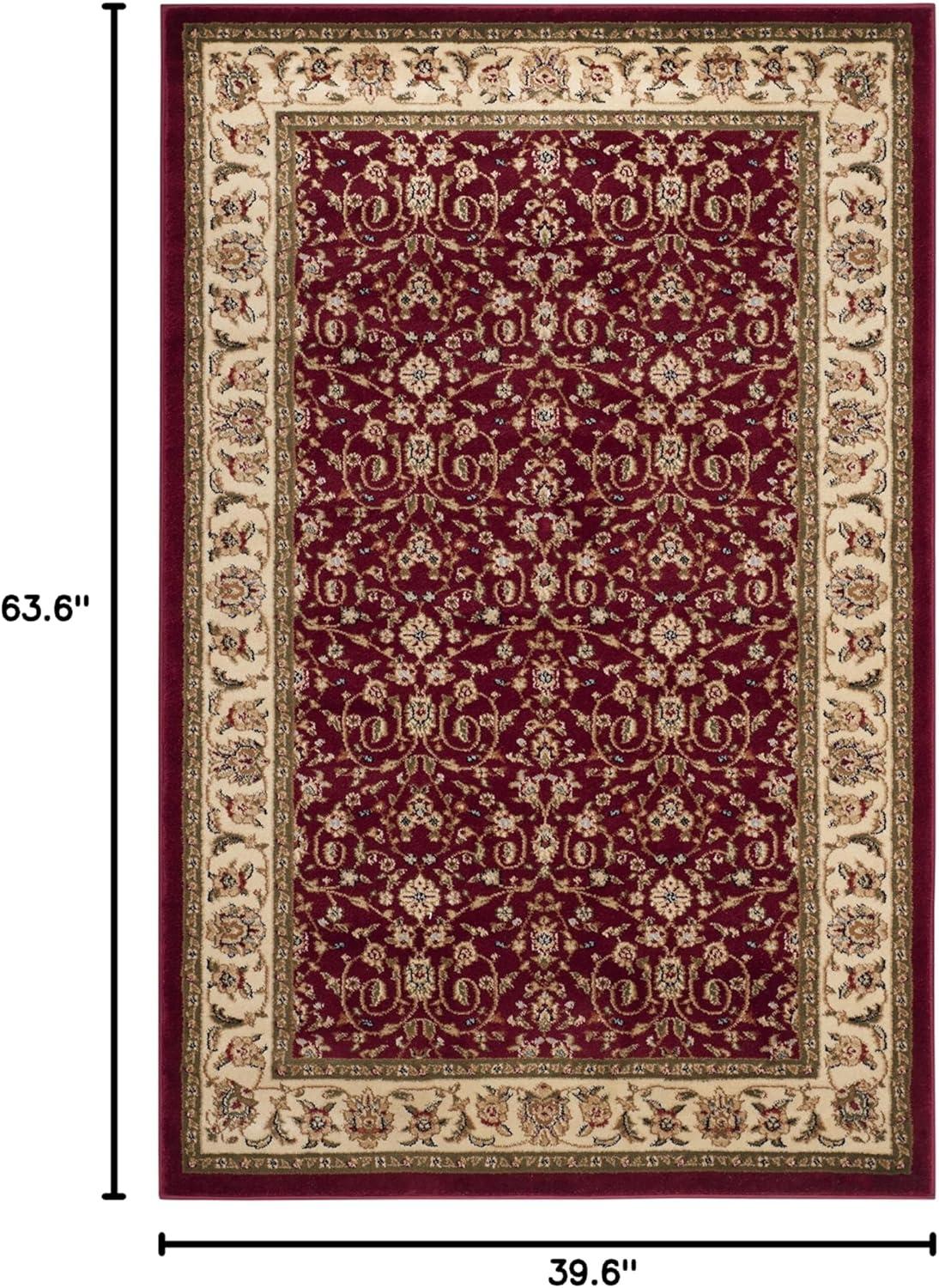 image:imageSAFAVIEH Lyndhurst Collection Area Rug 8 x 11 Red amp Ivory Traditional Oriental Design NonShedding amp Easy Care Ideal for High Traffic Areas in Living Room Bedroom LNH312ARedIvory