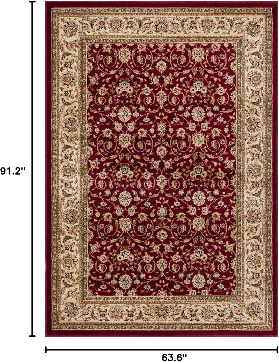 image:imageSAFAVIEH Lyndhurst Collection Area Rug 8 x 11 Red amp Ivory Traditional Oriental Design NonShedding amp Easy Care Ideal for High Traffic Areas in Living Room Bedroom LNH312ARedIvory