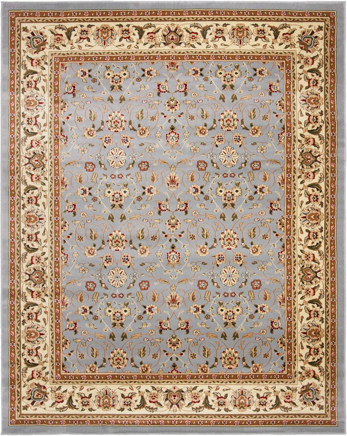 image:imageSAFAVIEH Lyndhurst Collection Area Rug 8 x 11 Red amp Ivory Traditional Oriental Design NonShedding amp Easy Care Ideal for High Traffic Areas in Living Room Bedroom LNH312ALight Blue Ivory
