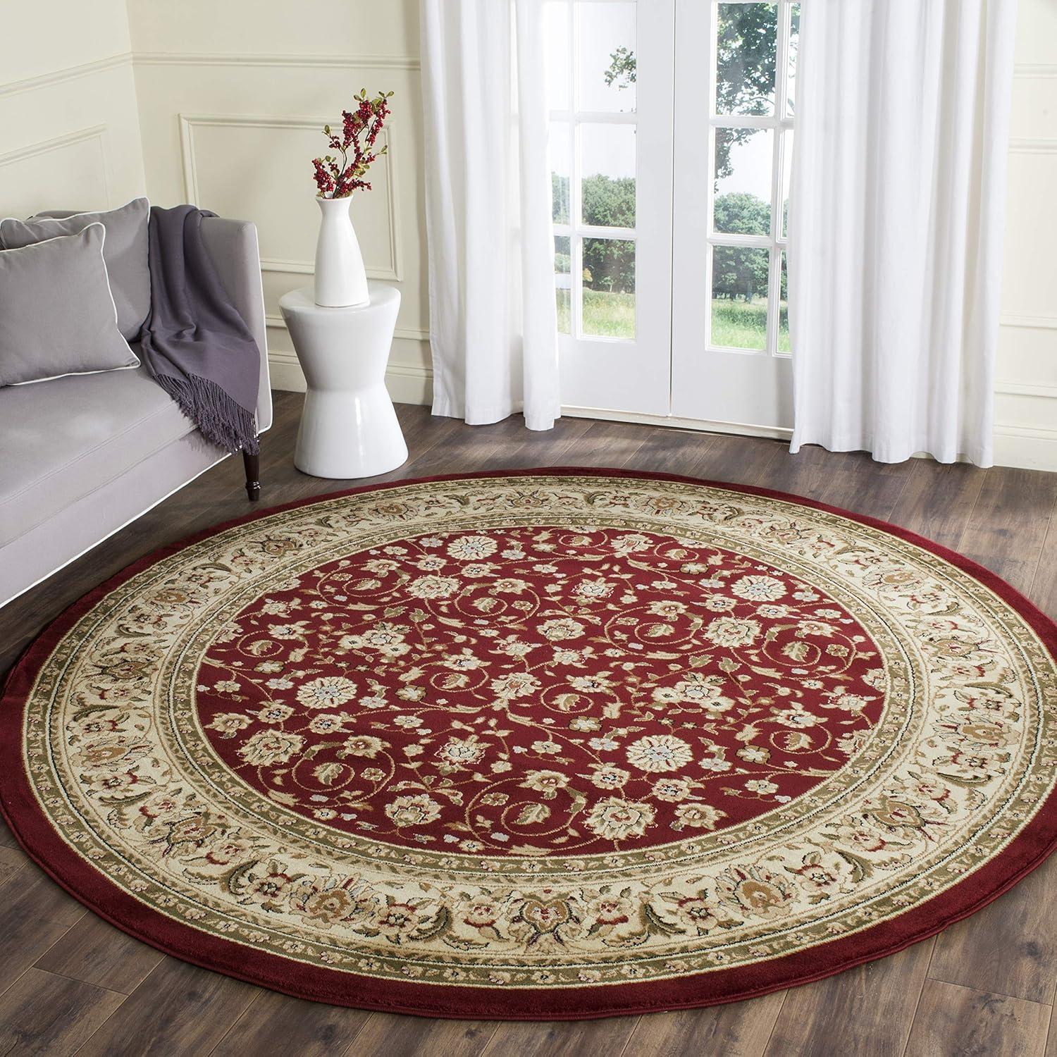 image:imageSAFAVIEH Lyndhurst Collection Area Rug 8 x 11 Red amp Ivory Traditional Oriental Design NonShedding amp Easy Care Ideal for High Traffic Areas in Living Room Bedroom LNH312ARedIvory