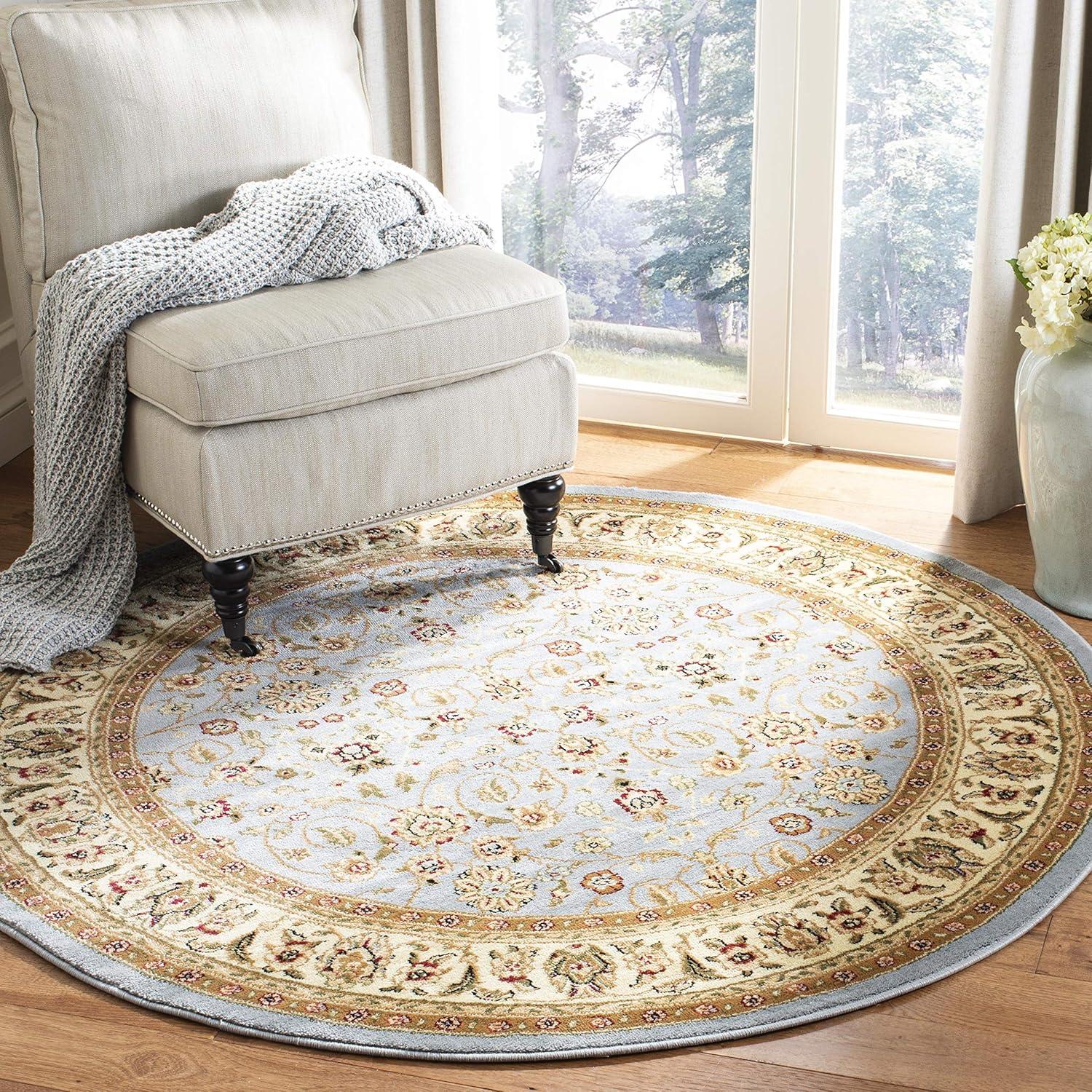image:imageSAFAVIEH Lyndhurst Collection Area Rug 8 x 11 Red amp Ivory Traditional Oriental Design NonShedding amp Easy Care Ideal for High Traffic Areas in Living Room Bedroom LNH312ALight Blue Ivory