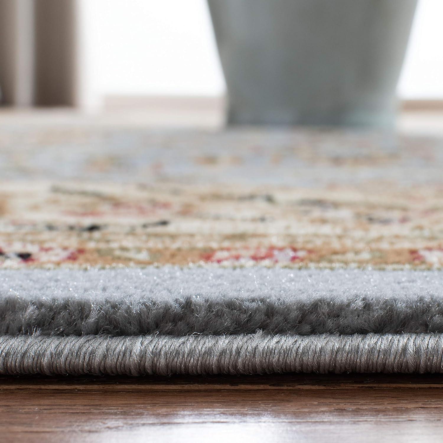 image:imageSAFAVIEH Lyndhurst Collection Area Rug 8 x 11 Red amp Ivory Traditional Oriental Design NonShedding amp Easy Care Ideal for High Traffic Areas in Living Room Bedroom LNH312ALight Blue Ivory