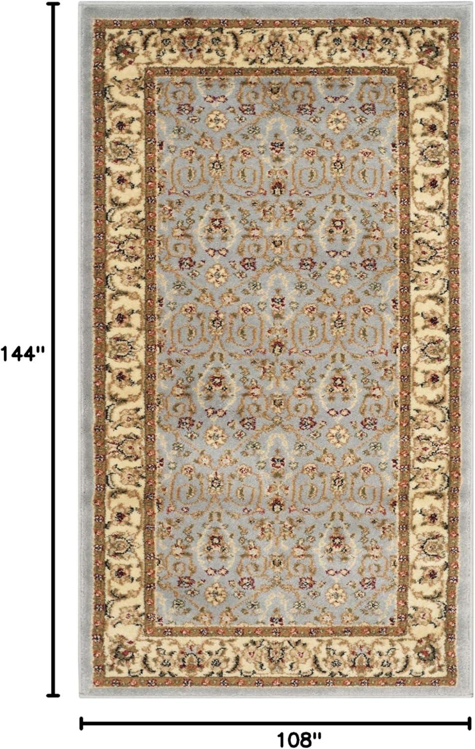 image:imageSAFAVIEH Lyndhurst Collection Area Rug 8 x 11 Red amp Ivory Traditional Oriental Design NonShedding amp Easy Care Ideal for High Traffic Areas in Living Room Bedroom LNH312ALight Blue Ivory