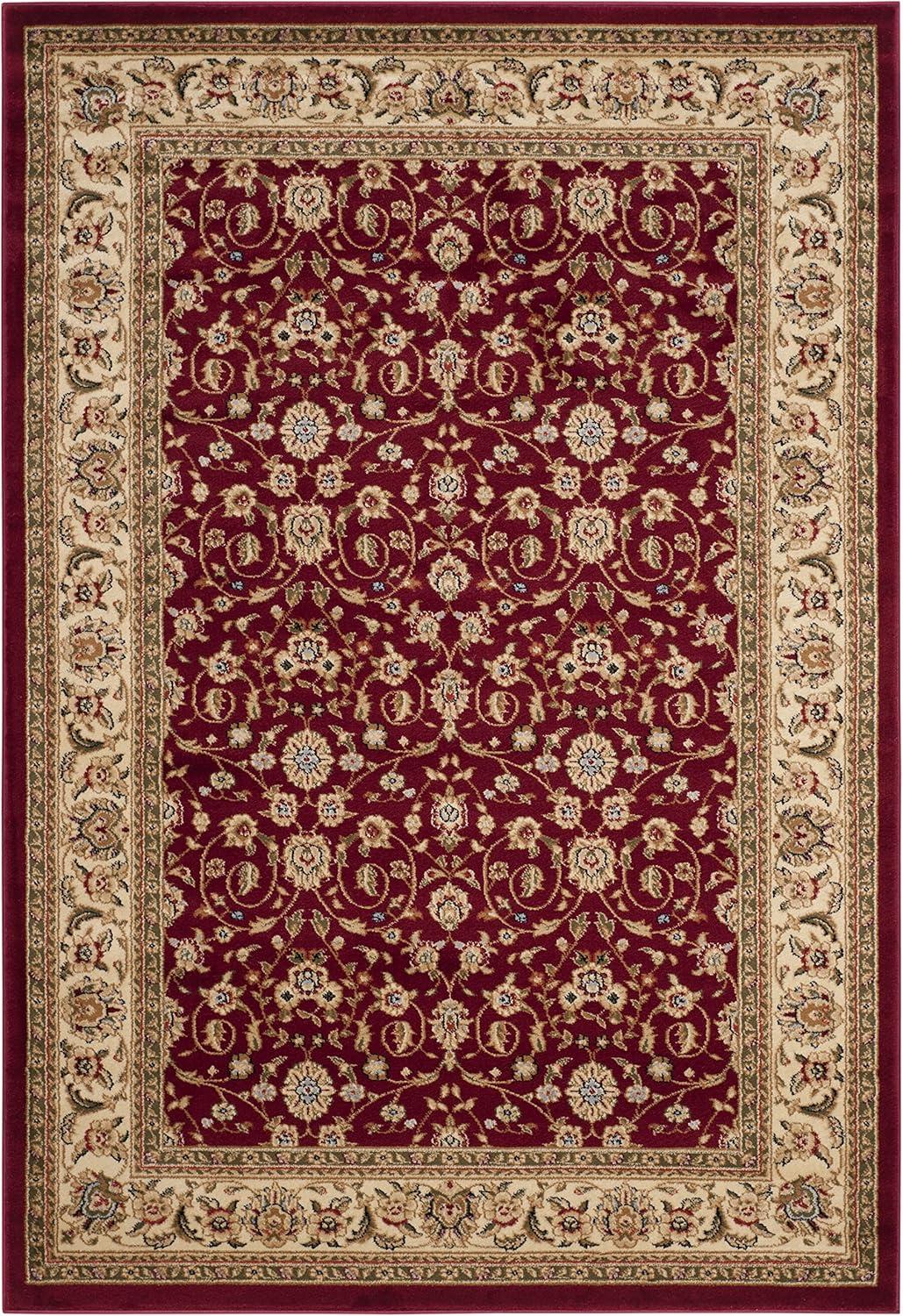 image:imageSAFAVIEH Lyndhurst Collection Area Rug 8 x 11 Red amp Ivory Traditional Oriental Design NonShedding amp Easy Care Ideal for High Traffic Areas in Living Room Bedroom LNH312ARedIvory
