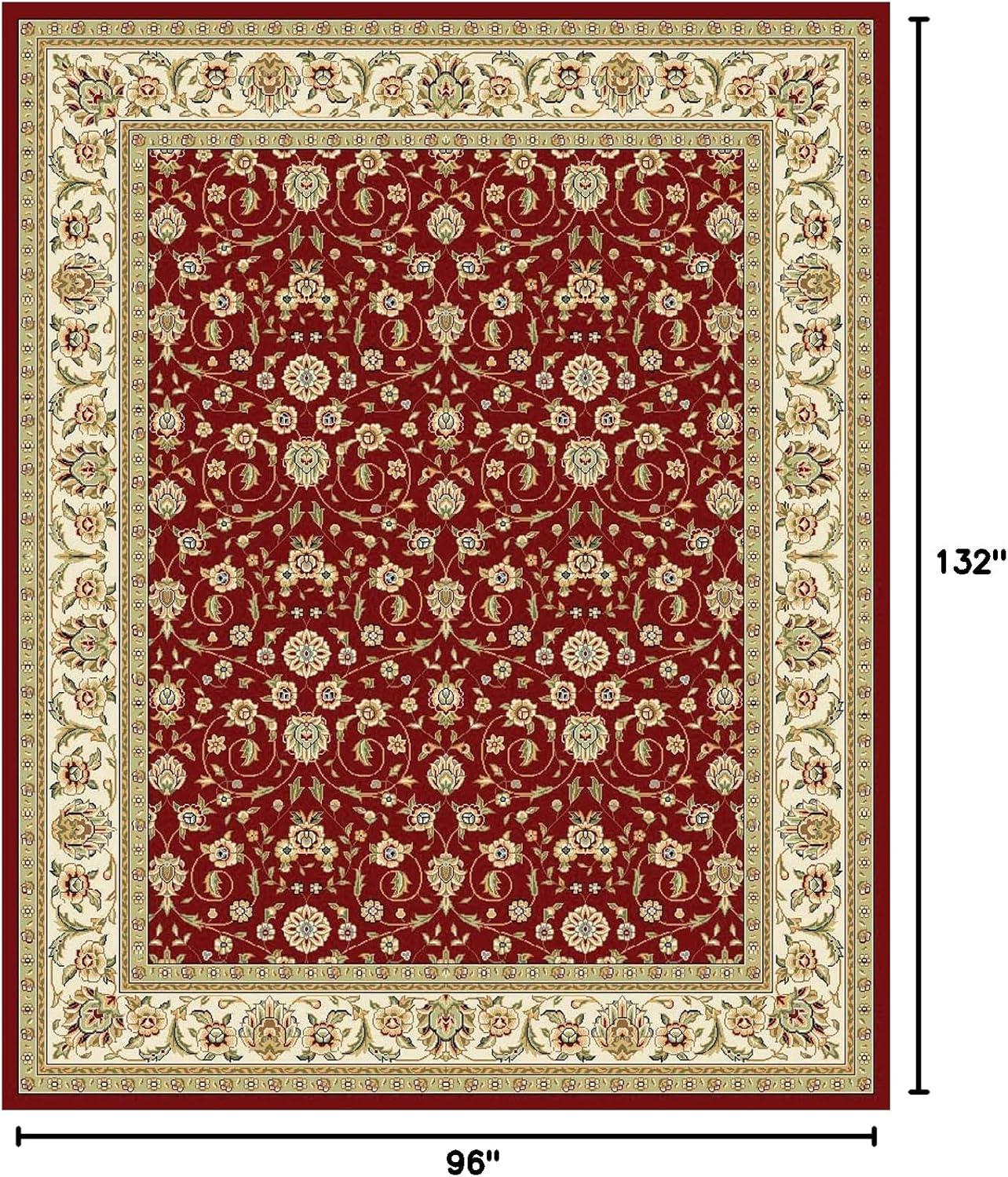 image:imageSAFAVIEH Lyndhurst Collection Area Rug 8 x 11 Red amp Ivory Traditional Oriental Design NonShedding amp Easy Care Ideal for High Traffic Areas in Living Room Bedroom LNH312ARedIvory