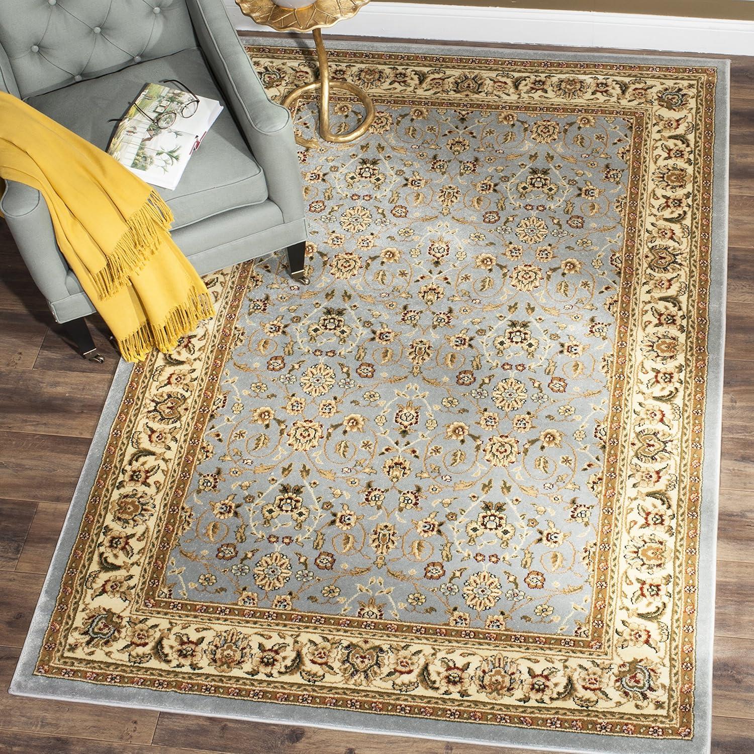image:imageSAFAVIEH Lyndhurst Collection Area Rug 8 x 11 Red amp Ivory Traditional Oriental Design NonShedding amp Easy Care Ideal for High Traffic Areas in Living Room Bedroom LNH312ALight Blue Ivory