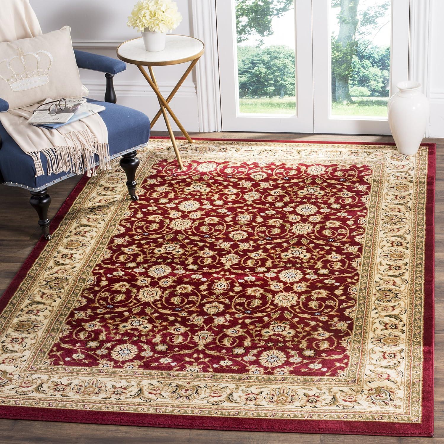 image:imageSAFAVIEH Lyndhurst Collection Area Rug 8 x 11 Red amp Ivory Traditional Oriental Design NonShedding amp Easy Care Ideal for High Traffic Areas in Living Room Bedroom LNH312ARedIvory
