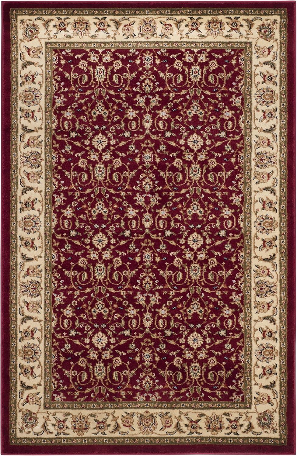 image:imageSAFAVIEH Lyndhurst Collection Area Rug 8 x 11 Red amp Ivory Traditional Oriental Design NonShedding amp Easy Care Ideal for High Traffic Areas in Living Room Bedroom LNH312ARedIvory