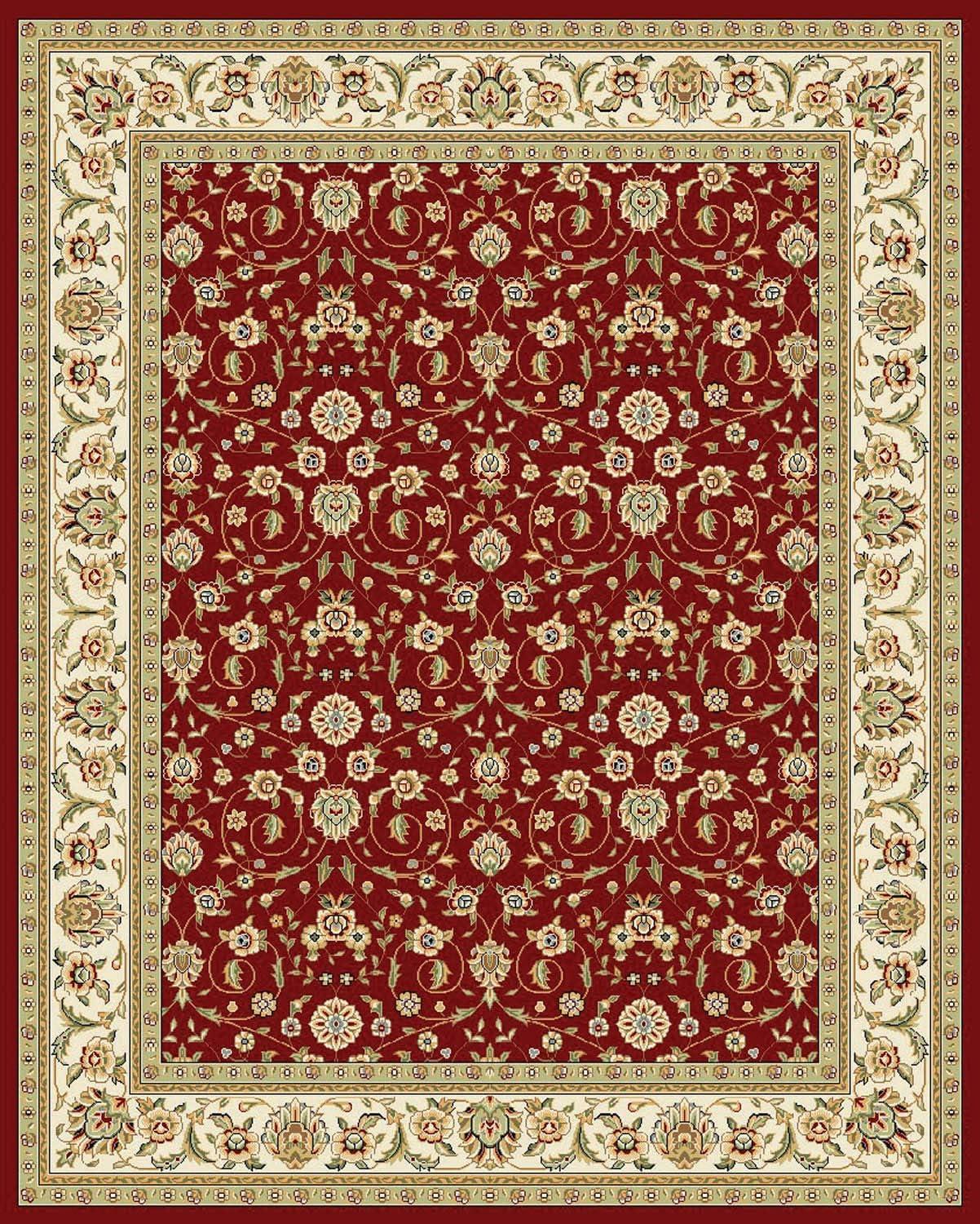 image:imageSAFAVIEH Lyndhurst Collection Area Rug 8 x 11 Red amp Ivory Traditional Oriental Design NonShedding amp Easy Care Ideal for High Traffic Areas in Living Room Bedroom LNH312ARedIvory