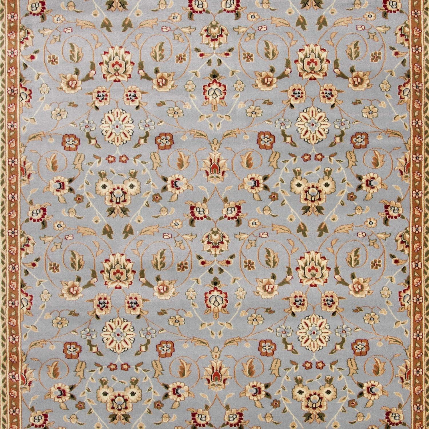 image:imageSAFAVIEH Lyndhurst Collection Area Rug 8 x 11 Red amp Ivory Traditional Oriental Design NonShedding amp Easy Care Ideal for High Traffic Areas in Living Room Bedroom LNH312ALight Blue Ivory