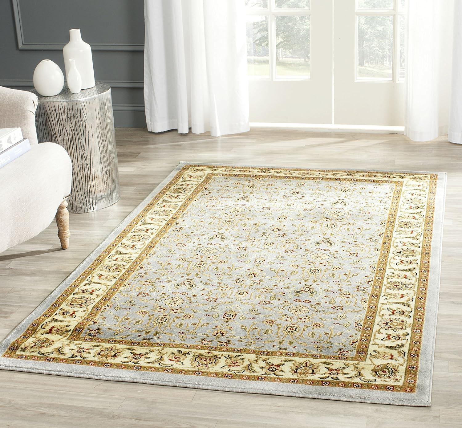 image:imageSAFAVIEH Lyndhurst Collection Area Rug 8 x 11 Red amp Ivory Traditional Oriental Design NonShedding amp Easy Care Ideal for High Traffic Areas in Living Room Bedroom LNH312ALight Blue Ivory