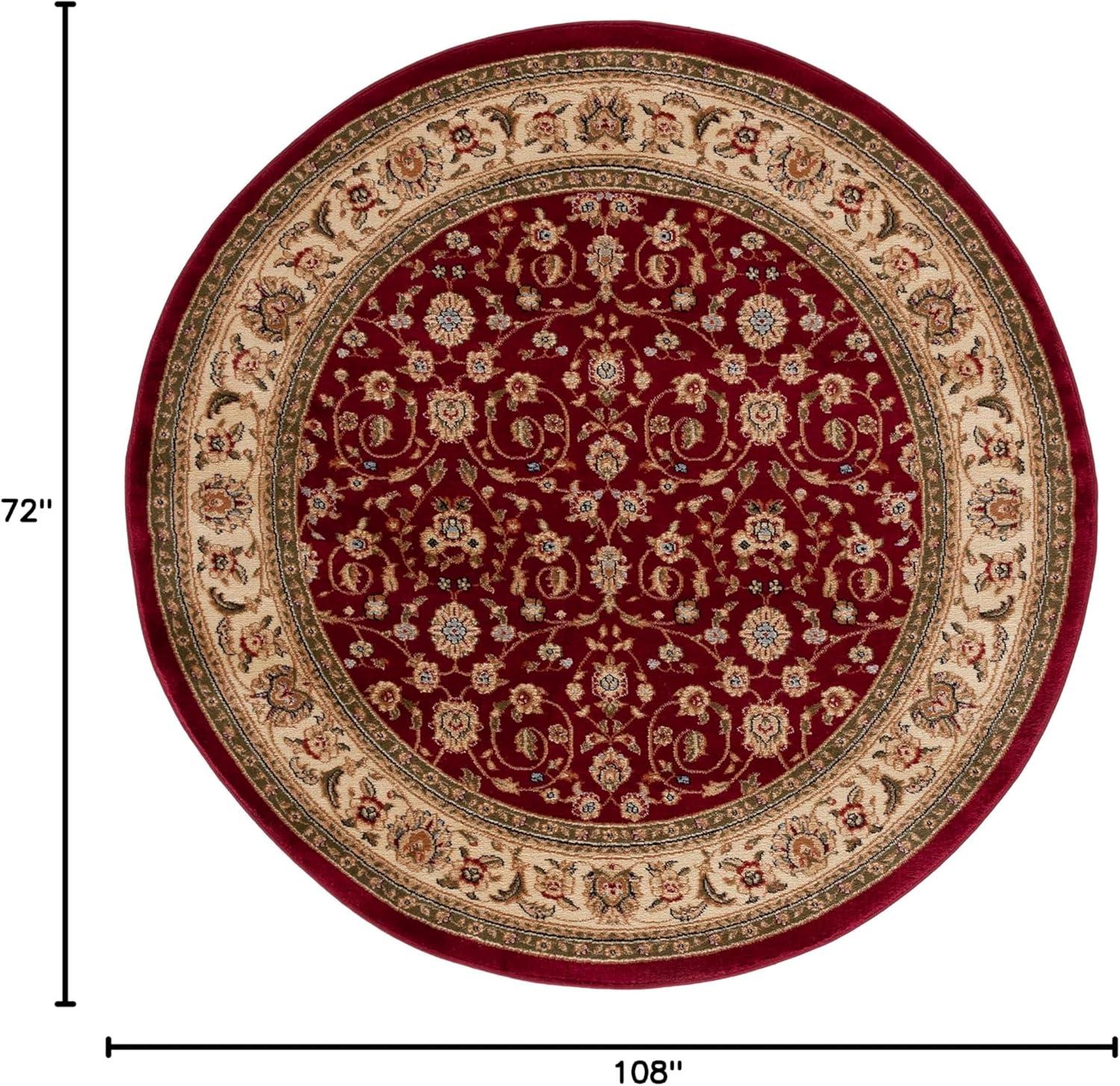 image:imageSAFAVIEH Lyndhurst Collection Area Rug 8 x 11 Red amp Ivory Traditional Oriental Design NonShedding amp Easy Care Ideal for High Traffic Areas in Living Room Bedroom LNH312ARedIvory
