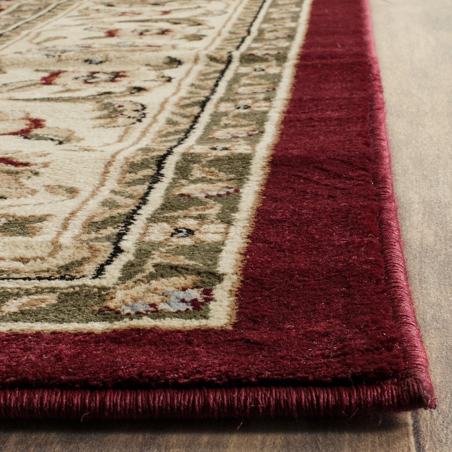 image:imageSAFAVIEH Lyndhurst Collection Area Rug 8 x 11 Red amp Ivory Traditional Oriental Design NonShedding amp Easy Care Ideal for High Traffic Areas in Living Room Bedroom LNH312ARedIvory