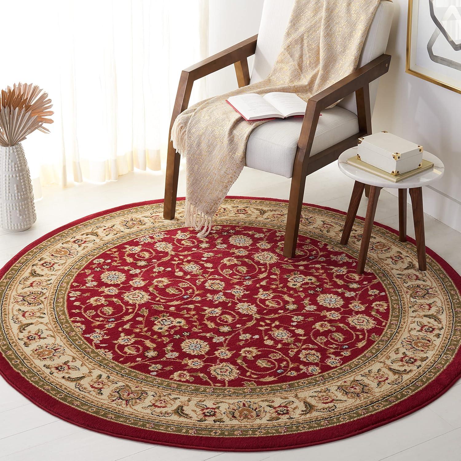 image:imageSAFAVIEH Lyndhurst Collection Area Rug 8 x 11 Red amp Ivory Traditional Oriental Design NonShedding amp Easy Care Ideal for High Traffic Areas in Living Room Bedroom LNH312ARedIvory