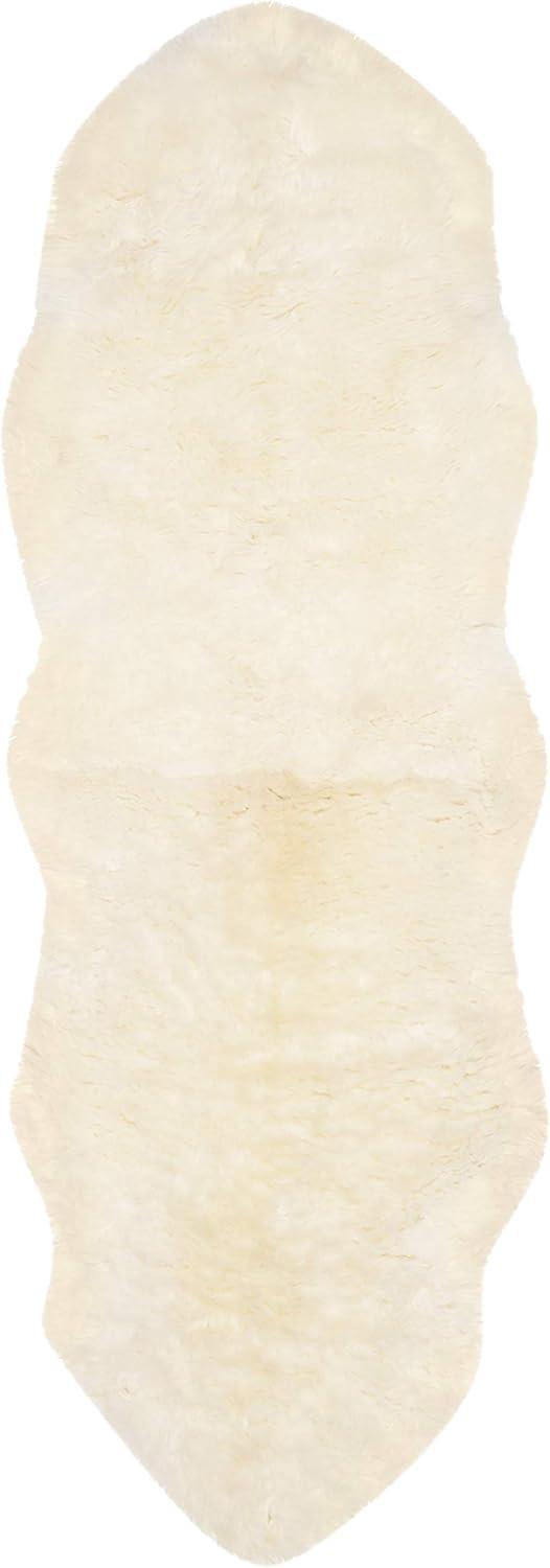 image:imageSAFAVIEH Sheep Skin Collection Accent Rug 4 x 6 Natural amp White Handmade Rustic Glam Genuine Pelt 34inch Thick Ideal for High Traffic Areas in Entryway Living Room Bedroom SHS211ANaturalWhite