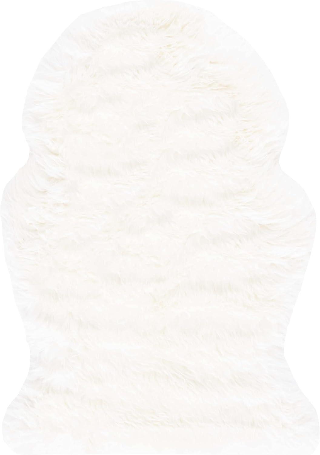 image:imageSAFAVIEH Sheep Skin Collection Accent Rug 4 x 6 Natural amp White Handmade Rustic Glam Genuine Pelt 34inch Thick Ideal for High Traffic Areas in Entryway Living Room Bedroom SHS211ANaturalWhite