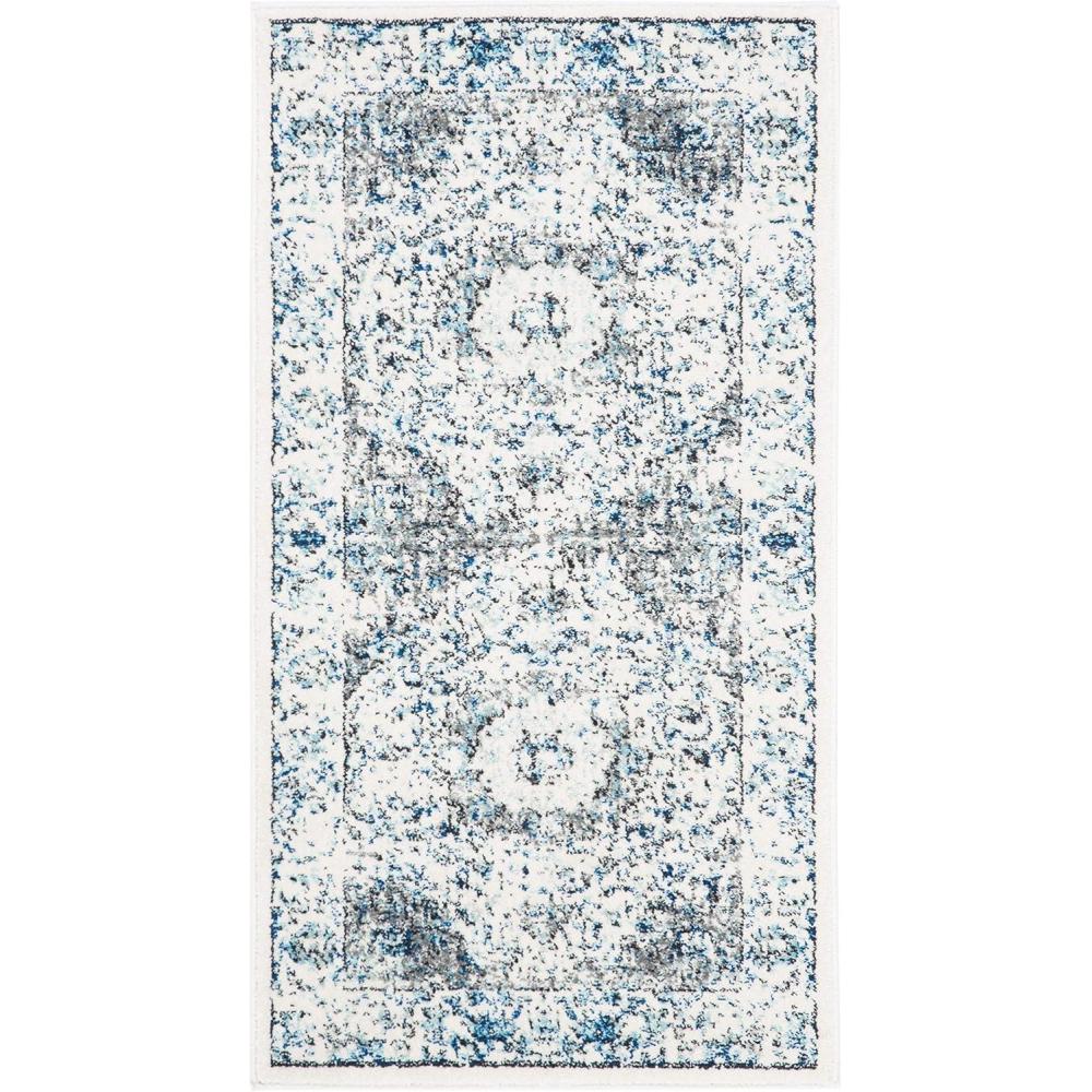 image:imageSAFAVIEH Area Rug 8x10 Evoke Collection Large Ivory amp Blue Shabby Chic Oriental Medallion Design NonShedding amp Easy to Clean Ideal for Living Room Bedroom Dining Space EVK220CIvoryGrey