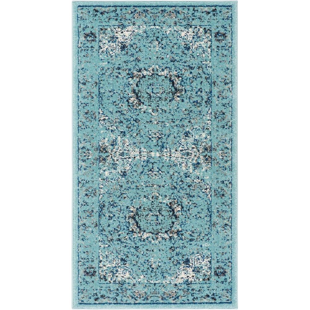 image:imageSAFAVIEH Area Rug 8x10 Evoke Collection Large Ivory amp Blue Shabby Chic Oriental Medallion Design NonShedding amp Easy to Clean Ideal for Living Room Bedroom Dining Space EVK220CLight Blue