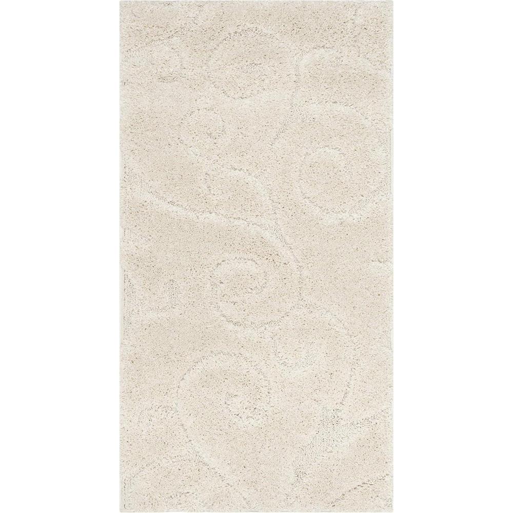 image:imageSAFAVIEH Area Rug 8x10 Florida Shag Collection Large Cream amp Blue Scroll Design NonShedding amp Easy to Clean HighLow Plush Pile Ideal for Living Room Bedroom Dining Space SG4551165Creme