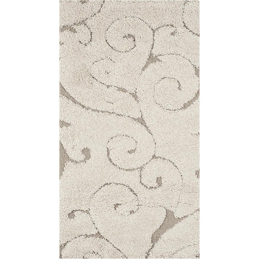 image:imageSAFAVIEH Area Rug 8x10 Florida Shag Collection Large Cream amp Blue Scroll Design NonShedding amp Easy to Clean HighLow Plush Pile Ideal for Living Room Bedroom Dining Space SG4551165CreamBeige