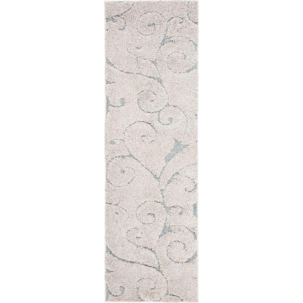 image:imageSAFAVIEH Area Rug 8x10 Florida Shag Collection Large Cream amp Blue Scroll Design NonShedding amp Easy to Clean HighLow Plush Pile Ideal for Living Room Bedroom Dining Space SG4551165BeigeBlue Grey