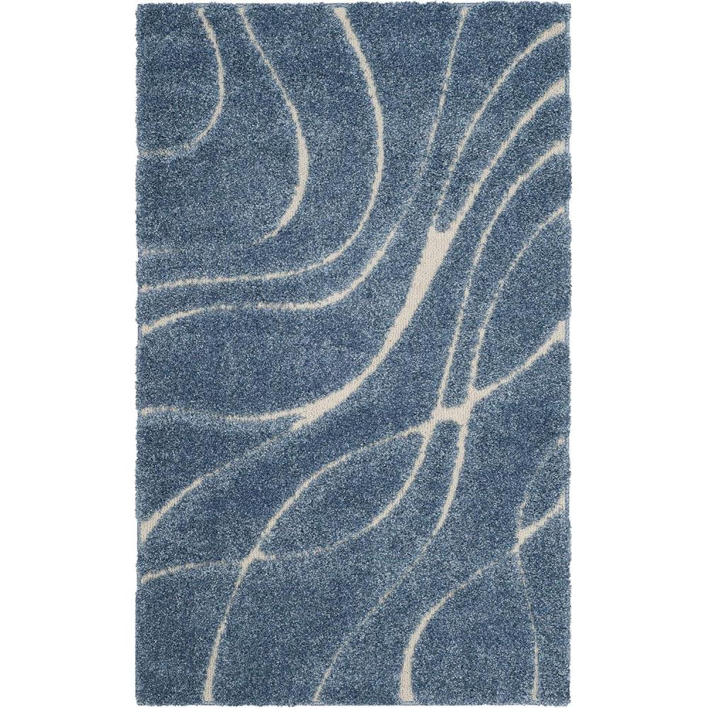 image:imageSAFAVIEH Area Rug 8x10 Florida Shag Collection Large Grey amp Grey NonShedding amp Easy Cleaning Plush Thick Pile Ideal for Living Room Bedroom Dining Space SG471080Light BlueCream