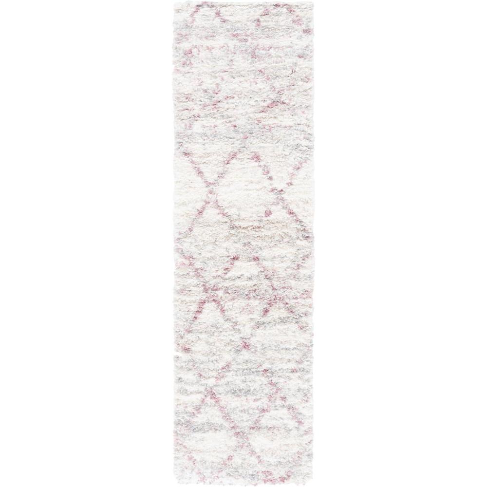 image:imageSAFAVIEH Area Rug 8x10 Fontana Shag Collection Large Grey amp Ivory Modern Design NonShedding amp Easy Cleaning Ultra Plush Thick Pile Ideal for Living Room Bedroom Dining Space FNT886FPinkIvory