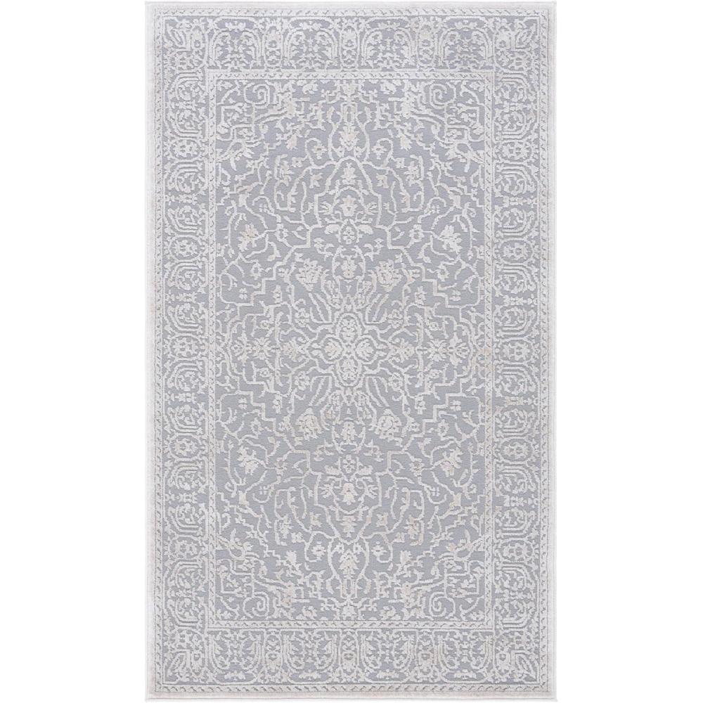 image:imageSAFAVIEH Area Rug 8x10  Reflection Collection  Large  Light Grey amp Cream NonShedding amp Easy Cleaning Ideal for Living Room Bedroom Dining Space RFT670CLight GreyCream