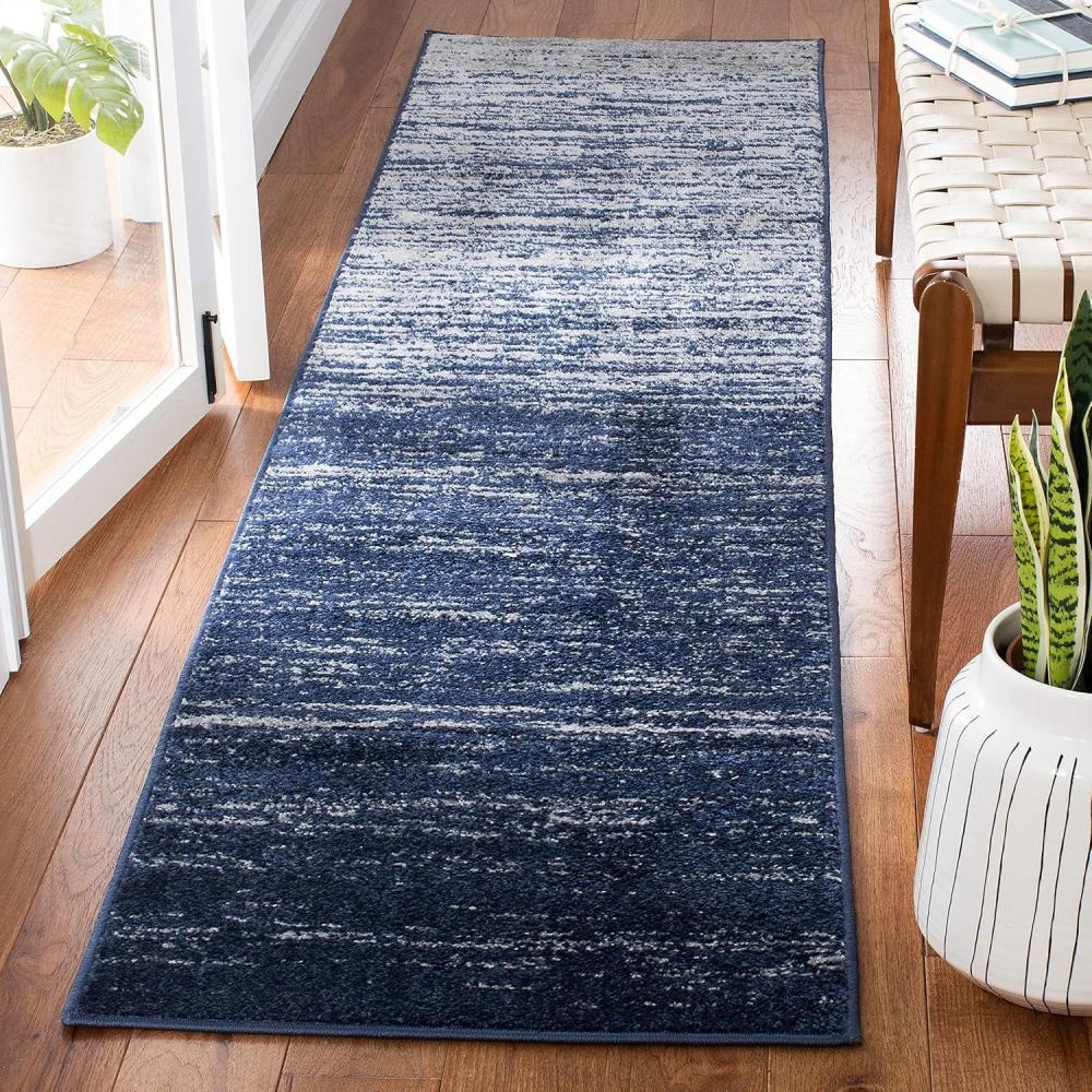 image:imageSAFAVIEH Area Rug 9x12  Adirondack Collection  Large  Navy amp Grey Modern Ombre Design Non Shedding amp Easy to Clean Ideal for Living Room Bedroom Office Dining Space ADR113ENavyGrey