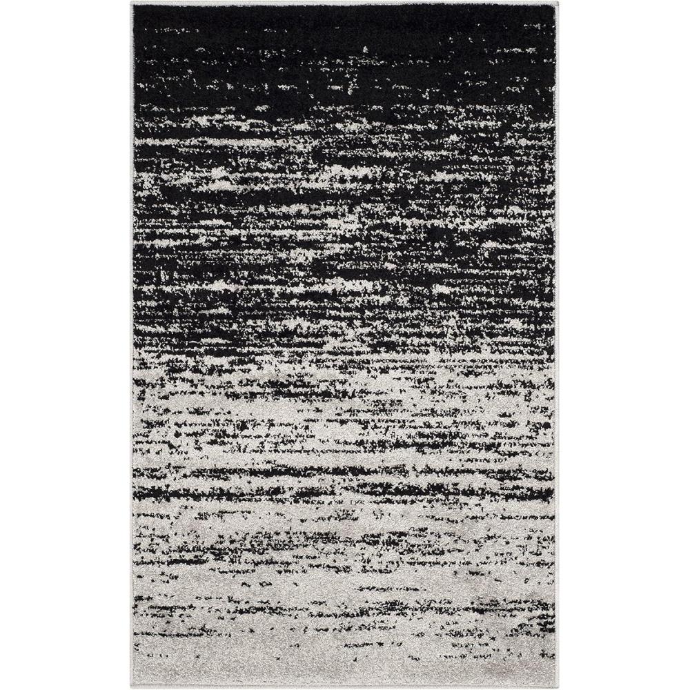 image:imageSAFAVIEH Area Rug 9x12 Adirondack Collection Large Navy amp Grey Modern Ombre Design Non Shedding amp Easy to Clean Ideal for Living Room Bedroom Office Dining Space ADR113ESilverBlack