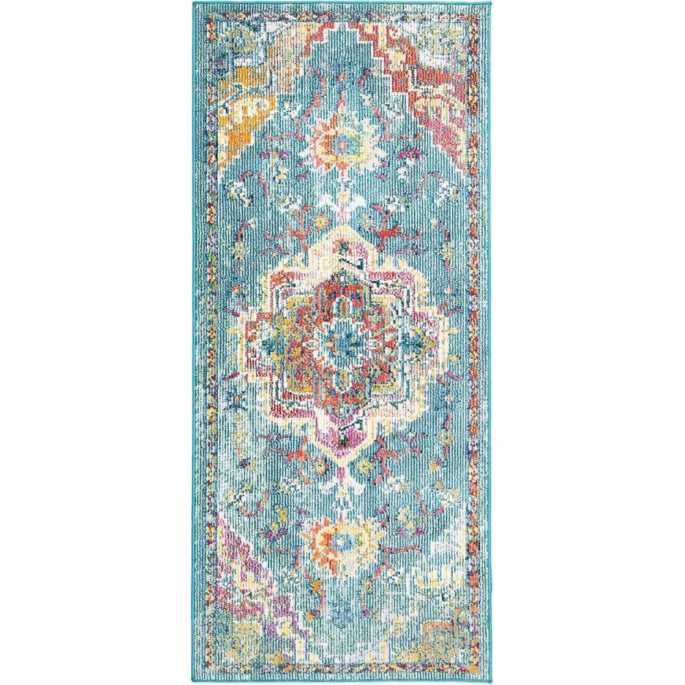 image:imageSAFAVIEH Crystal Collection Area Rug 8 x 10 Teal amp Rose Medallion Distressed Design NonShedding amp Easy Care Ideal for High Traffic Areas in Living Room Bedroom CRS501TTealOrange