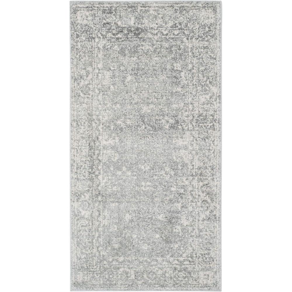 image:imageSAFAVIEH Evoke Collection 8 x 10 Charcoal Ivory EVK270K Shabby Chic Distressed NonShedding Living Room Bedroom Dining Home Office Area RugSilverIvory