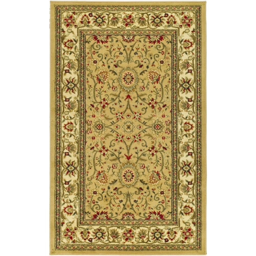 image:imageSAFAVIEH Lyndhurst Collection Area Rug  8 x 11 Black amp Red Traditional Oriental Design NonShedding amp Easy Care Ideal for High Traffic Areas in Living Room Bedroom LNH212GBeigeIvory