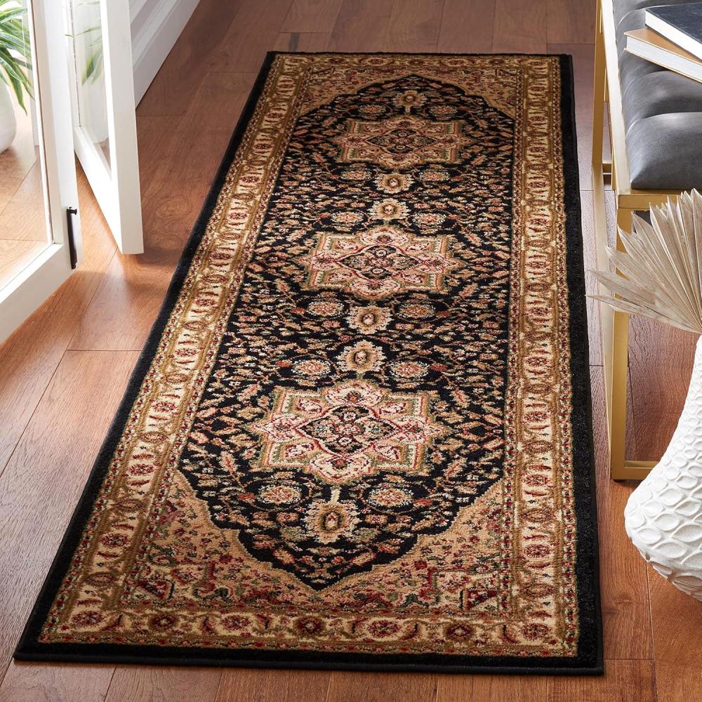 image:imageSAFAVIEH Lyndhurst Collection Area Rug  8 x 11 Ivory amp Red Traditional Oriental Design NonShedding amp Easy Care Ideal for High Traffic Areas in Living Room Bedroom LNH330ABlackBeige
