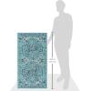 SAFAVIEH Area Rug 8×10 – Evoke Collection – Large – Ivory & Blue, Shabby Chic Oriental Medallion Design, Non-Shedding & Easy to Clean, Ideal for Living Room, Bedroom, Dining Space (EVK220C)(Light Blue)